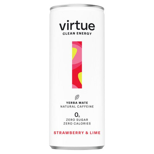 Virtue energy drink strawberry and lime 250ml (British brand)