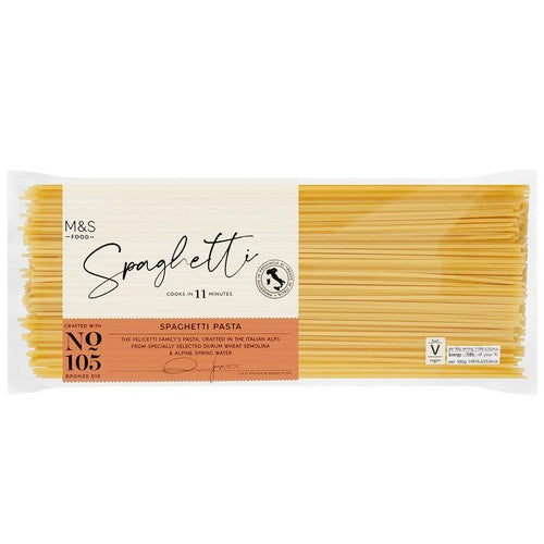 M&S Made In Italy Spaghetti pasta 500g, imported from the UK