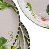 M&S floral melamine dinner plate set green 28cm, imported from the UK