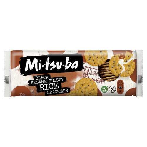 Mitsuba black sesame rice crackers 100g, imported from the UK