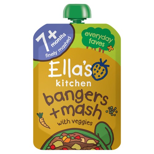 Ella's Kitchen pork bangers mash baby food 130g - British product