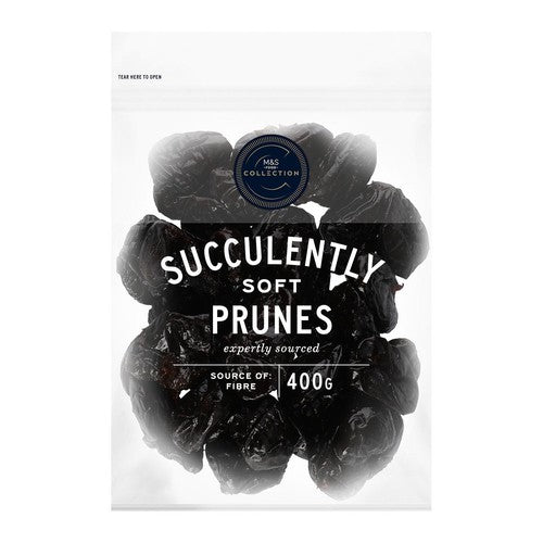 M&S soft prunes 400g, imported from the UK