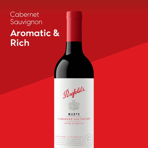 Penfolds Max's Cabernet Sauvignon wine 75cl, imported from the UK