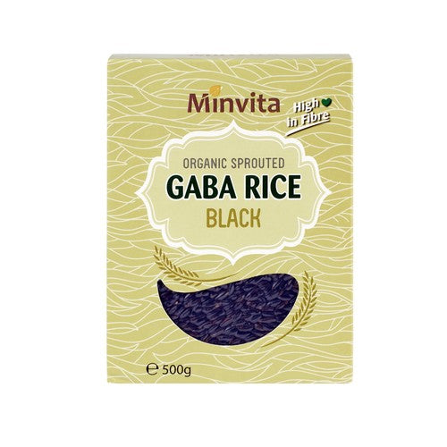 Minvita organic sprouted black GABA rice 500g, imported from the UK