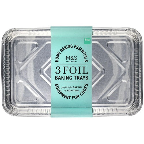 M&S foil baking trays 3 per pack, imported from the UK