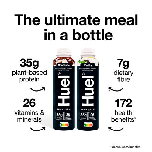 Huel Black Edition Chocolate meal replacement drink 500ml, UK version