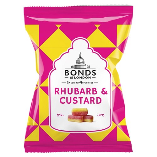 Bonds of London rhubarb and custard boiled sweets 130g - British product