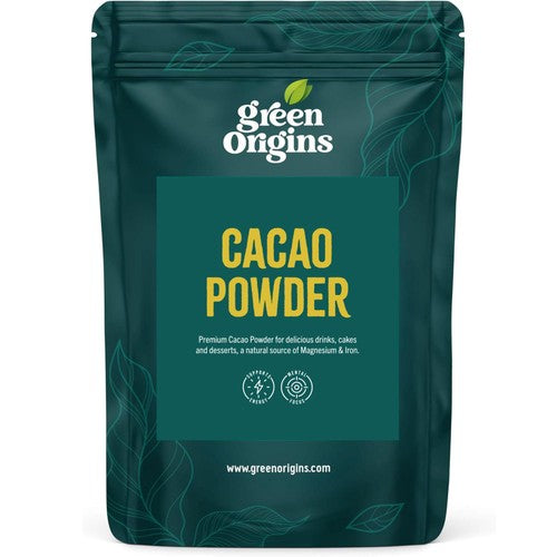 Green Origins Cacao Powder 200g, imported from the UK
