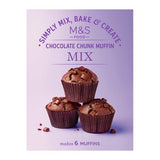 M&S chocolate muffin mix box with dark chocolate chunks - British product