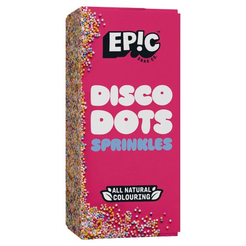 Epic Disco Dots cake sprinkles, imported from the UK