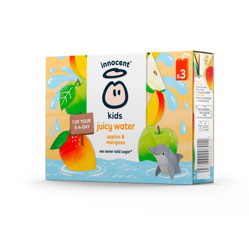 Innocent Kids Juicy Water apples and mangoes 3 x 200ml, UK version