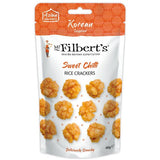 Mr Filbert's Korean chilli rice crackers 40g, imported from the UK