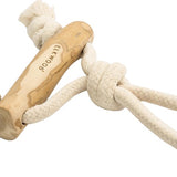 Elkwood Coffee Wood Rope & Bar Tug Dog Toy