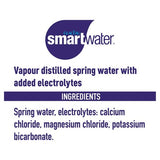 Glaceau Smartwater bottled spring water, imported from the UK