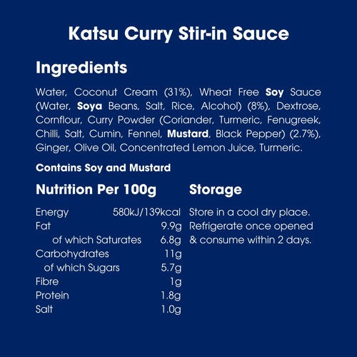 Bay's Kitchen Katsu Curry Stir-in Sauce 260g - British product