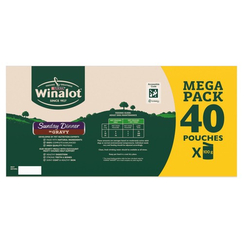 Winalot Sunday Dinner wet dog food, UK version