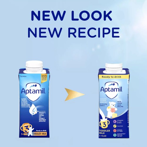Aptamil 3 Toddler Milk Ready to Drink, 1-3 Yrs Multipack
