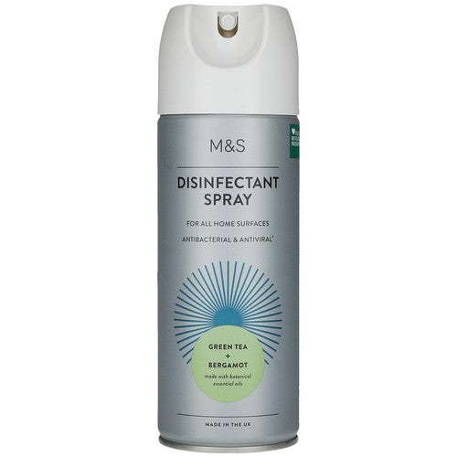M&S disinfectant spray Green Tea & Bergamot scent 400ml, imported from the UK