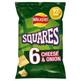 Walkers Squares Cheese & Onion crisps 6x22g multipack (British brand)