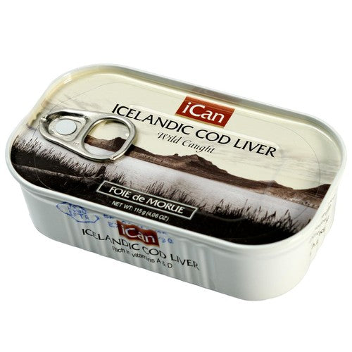 Ican wild Atlantic cod liver tin - British product