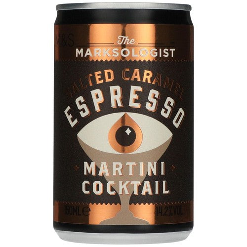 M&S salted caramel espresso martini vodka cocktail 150ml, imported from the UK