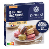 Picard assorted flavour macarons 16 pack, imported from the UK