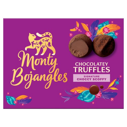 Monty Bojangles cocoa dusted chocolate truffles box with 14 pieces, imported from the UK