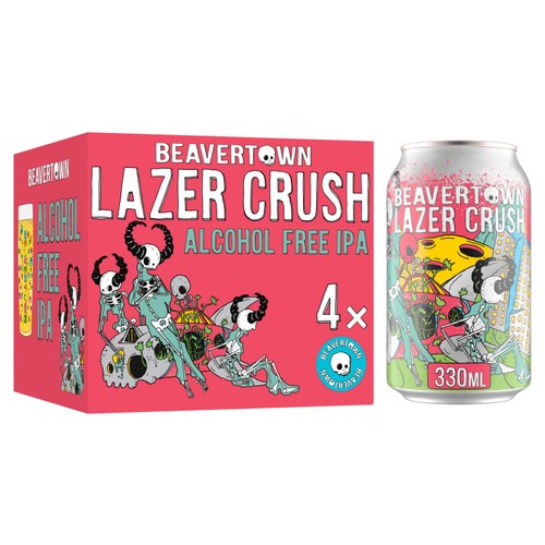 Beavertown Lazer Crush Alcohol Free IPA 4 x 330ml - British product