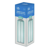 Cooke & Miller blue ribbed glass water bottle 500ml, imported from the UK