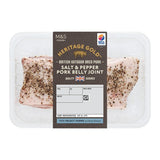 M&S Heritage Gold British Outdoor Bred Salt & Pepper Pork Belly Joint