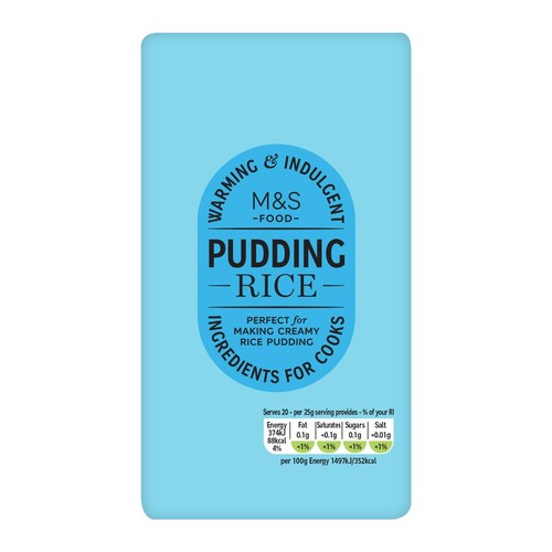 M&S pudding rice 500g, imported from the UK