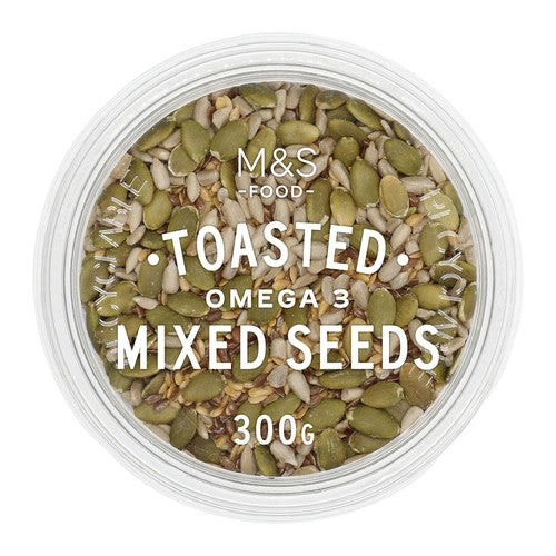 M&S toasted Omega 3 mixed seeds 300g, imported from the UK