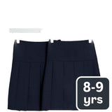 M&S 2Pk Pleated Skirt, 8-9 Years, Navy