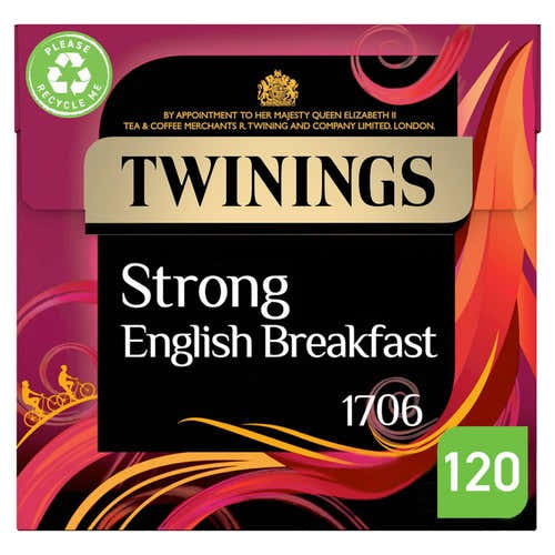 Twinings English Strong Breakfast tea bags 120 teabags (British brand)