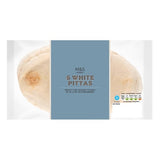 M&S white pitta breads 6 per pack, imported from the UK