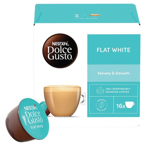 Dolce Gusto Flat White coffee pods 16 capsules, imported from the UK