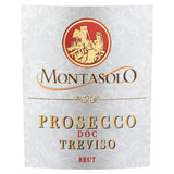 MONTASOLO Prosecco DOC Brut 75cl, imported from the UK
