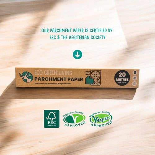 Eco Green Living compostable parchment paper 30cm x 20m - British product