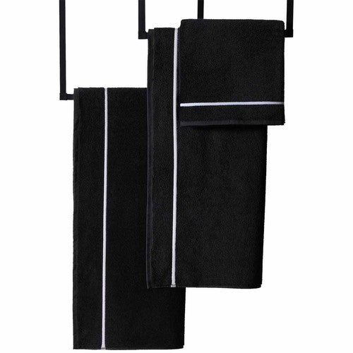 M&S Kelly Hoppen Beretta Stitch bath sheet black white - imported from the UK