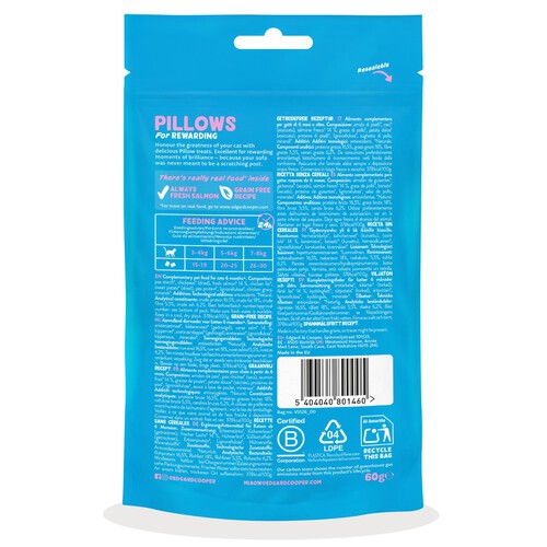 Edgard & Cooper Natural Cat Treat Pillows with Salmon