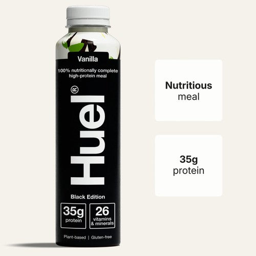 Huel Black Edition Vanilla meal replacement drink 500ml, UK version