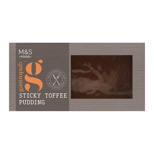 M&S sticky toffee pudding dessert 230g, imported from the UK