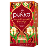 Pukka Turmeric Ginger  Orange Tea x20 Home-Compostable Herbal Tea Bags