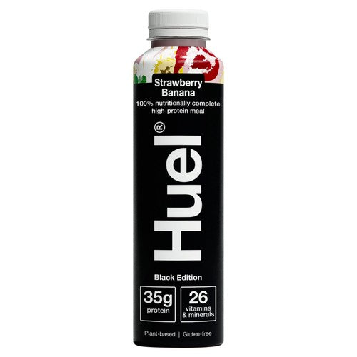 Huel Black Edition Strawberry & Banana meal replacement drink 500ml, UK version
