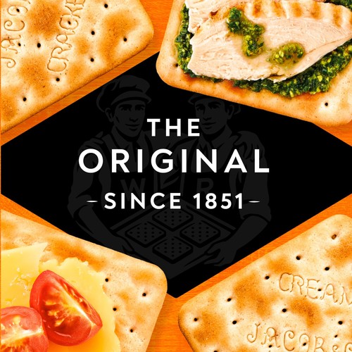 Jacob's cream cracker multipack snack packs, 24 crackers, UK version