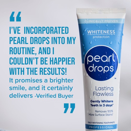 Pearl Drops Flawless White whitening toothpaste 75ml, imported from the UK