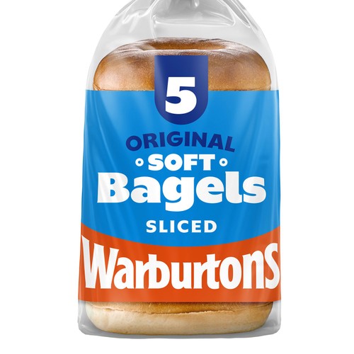 Warburtons plain bagels 5 pack (British brand)