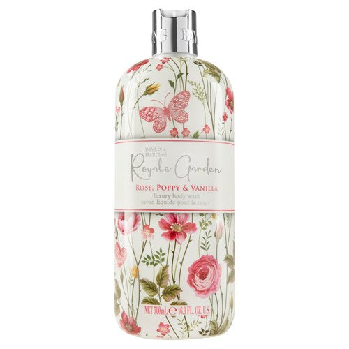 Baylis & Harding Royale Garden Rose, Poppy & Vanilla body wash 500ml - British product
