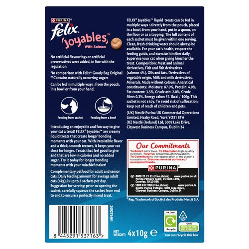 Felix Joyables Salmon cat treats 4 x 10g - British product