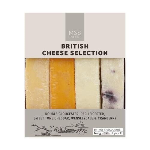 M&S British cheese selection 240g, imported from the UK